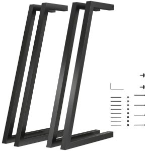 Patas de mesa 43x3x72 cm acero Homcom