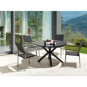 Conjunto de comedor negro maletto/grosseto