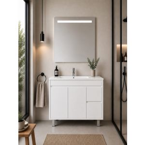 Mueble de baño con lavabo isquia sin espejo 70x45 cm blanco
