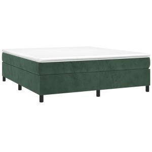 vidaXL estructura estructura de cama con somier terciopelo verde oscuro