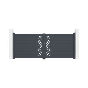 Puerta batiente sunny 350x140 cm + postes elda + ranger b150