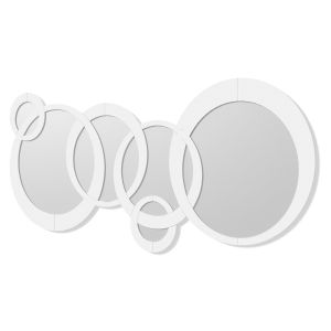 Dekoarte - espejos decorativos modernos de pared  circulos blanco|140x70cm