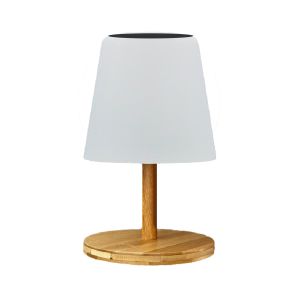 Lámpara de mesa solar h25cm wood