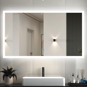Espejo de baño LED 120×70cm ++ antivaho + interruptor táctil
