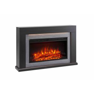 Chimenea eléctrica BALDERIA Xerxes - de pie, calefacción - roble oscuro