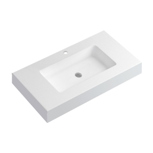Lavabo con faldón para baño blanco mate 70cm