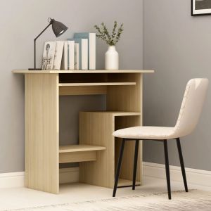 Escritorio madera contrachapada color roble sonoma 80x45x74 cm