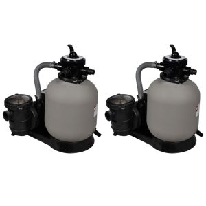 vidaXL bombas de filtro de arena 2 unidades 600 w 17000 l/h