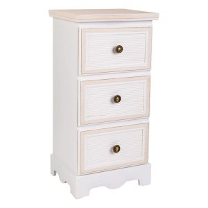 Cajónera de madera blanca 31x26x60