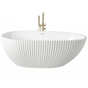 Rea bañera acrílica exenta carmen 170 tapa blanca, 170x84,5x59 cm