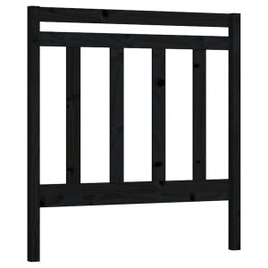 vidaXL cabecero de cama madera maciza de pino negro 96x4x100 cm