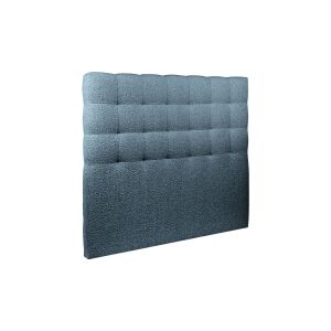 Cabecero acolchado de 140 cm - tejido rizado azul - azul
