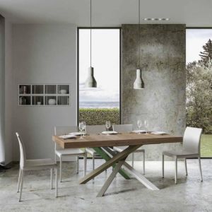 Mesa extensible rectangular roble 90x180-284 cm