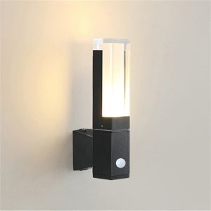 Aplique de pared exterior con sensor 7 w 6000 k blanco