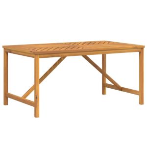vidaXL mesa de comedor de jardín madera maciza de acacia 150x90x74 cm