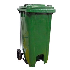 Jardin202 - contenedor de basura 120l - con pedal - verde