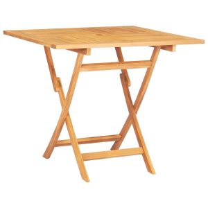 vidaXL mesa de jardín plegable madera de teca maciza 85x85x76 cm