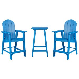 Conjunto de balcón adirondack azul