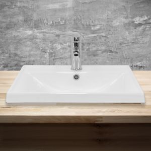 Lavabo angular 51x15,5x41,5cm ceramica blanca brillante ecd germany
