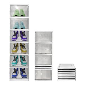 Zapatero plegable 6 niveles 105x25,5x34,5 cm Blanco