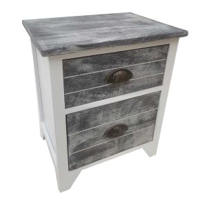 Mesita de madera blanca 38x28x45