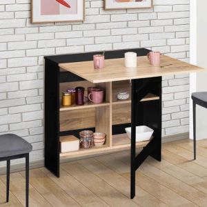 Mesa plegable edi - negro haya - 150 x 80 cm