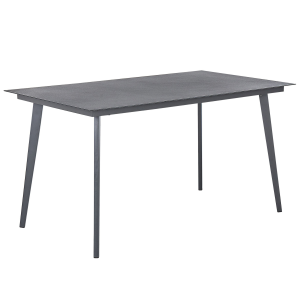 Mesa de jardín mileto 140 cm 80 cm vidrio gris
