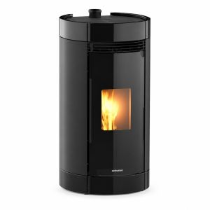 Estufa de pellets canalizable adna de 10 kw negra