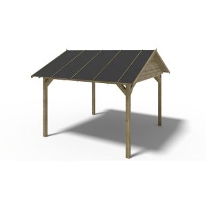 Pérgola de jardín 4.04x4.17 m - impregnada - alt36