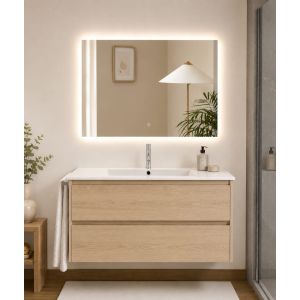 Mueble de baño con lavabo ibiza sin espejo 60x45 cm estepa