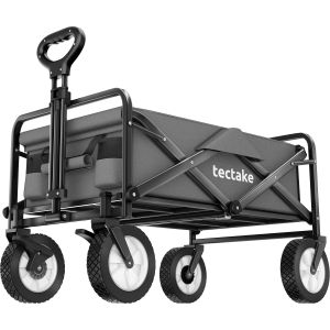 Carrito de mano plegable con freno y capacidad de carga 80 kg gris