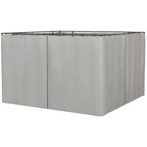Laterales para carpa 302x205 cm poliéster color gris Outsunny