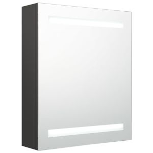 vidaXL armario de baño con espejo gris antracita 50x14x60 cm