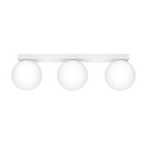 Lámpara de techo yoli 3 blanco acero/vidrio 50x14.5x12cm