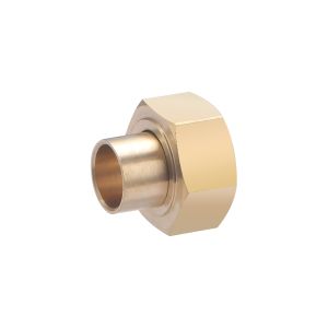 Conector de latón para soldar ø12 - conector h con tuerca giratoria de 1/2