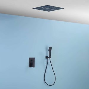Conjunto de ducha encastrado sky bath negro mate inox s304 serie trinity