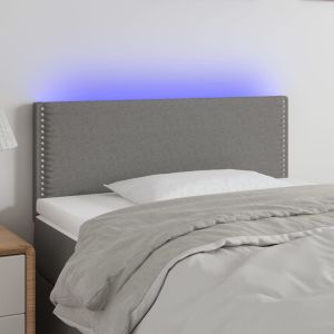 Cabecero con LED de tela gris oscuro 80x5x78/88 cm eso9302