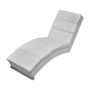 Diván de cuero sintético blanco oif364710