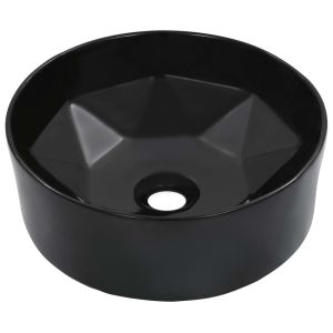Lavabo 36x14 cm cerámica negro es4982