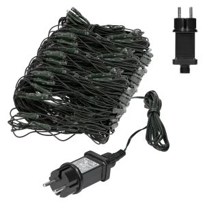 Cadena de luces de longitud 320 LED 1,5 x 3 m blanco ecd germany