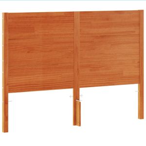 vidaXL cabecero de cama madera maciza de pino marrón cera 160 cm