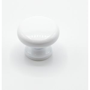 Pomo para mueble de zamac d 30 mm blanco