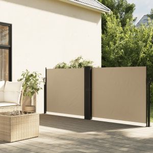 Pantalla de jardín, toldo lateral retráctil beige 140x1000 cm ety5775343