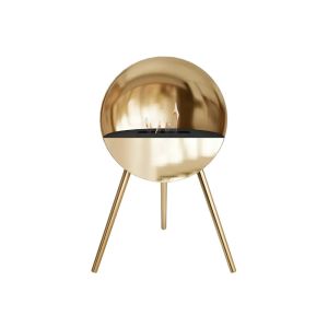 Chimenea de bioetanol, modelo eye cromado oro rosa 2