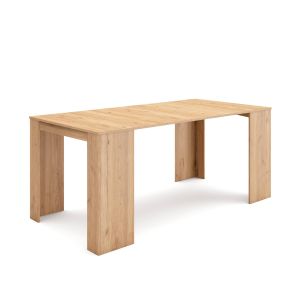 Mesa consola extensible, 180x90x77cm, roble