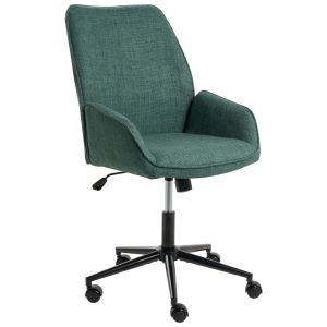 Silla de oficina castile lino sintético verde oscuro