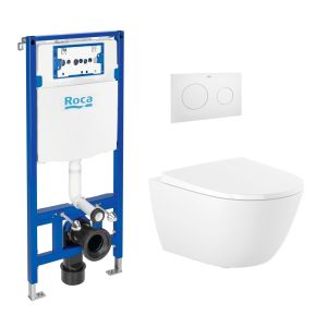 Pack roca duplo one + wc ona 53 + pl10 blanco mate