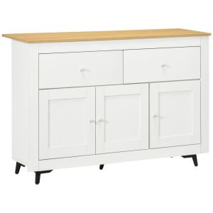 Aparador de cocina 117x35x80 cm bicolor Homcom, hogar - cocina