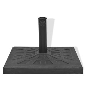 Base de sombrilla cuadrada de resina negra 19 kg