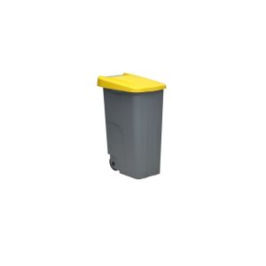 Jardin202 - contenedor de basura  eco 110 litros tapa amarilla